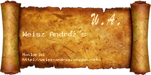 Weisz András névjegykártya